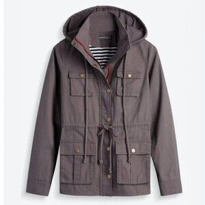 Market & Spruce Chaplin Hooded Anorak Jacket Womens Sz M Military Utility Cargo